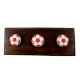 Red Football Pattern Ceramic Wooden Hook